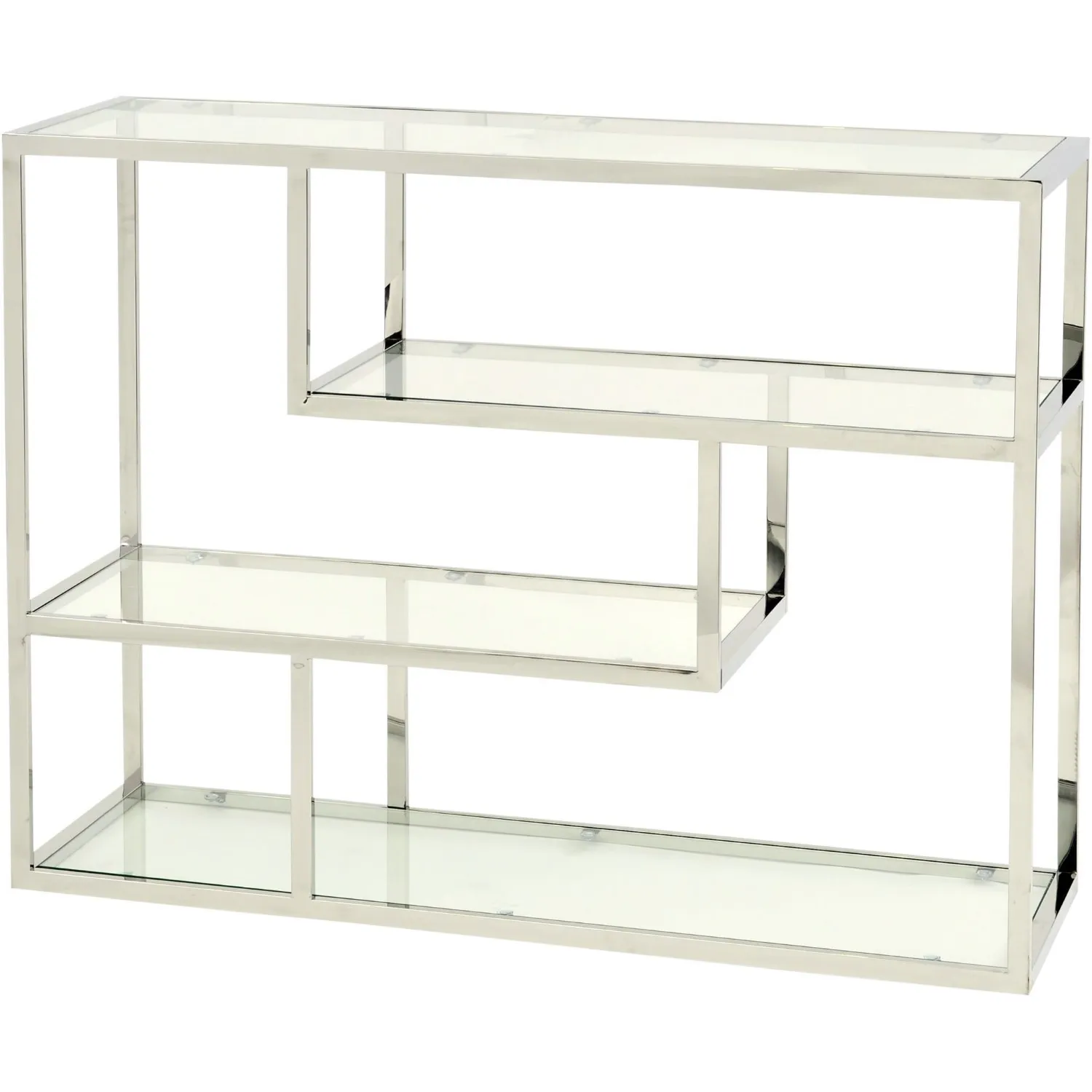Stainless Steel and Glass Shelving Unit