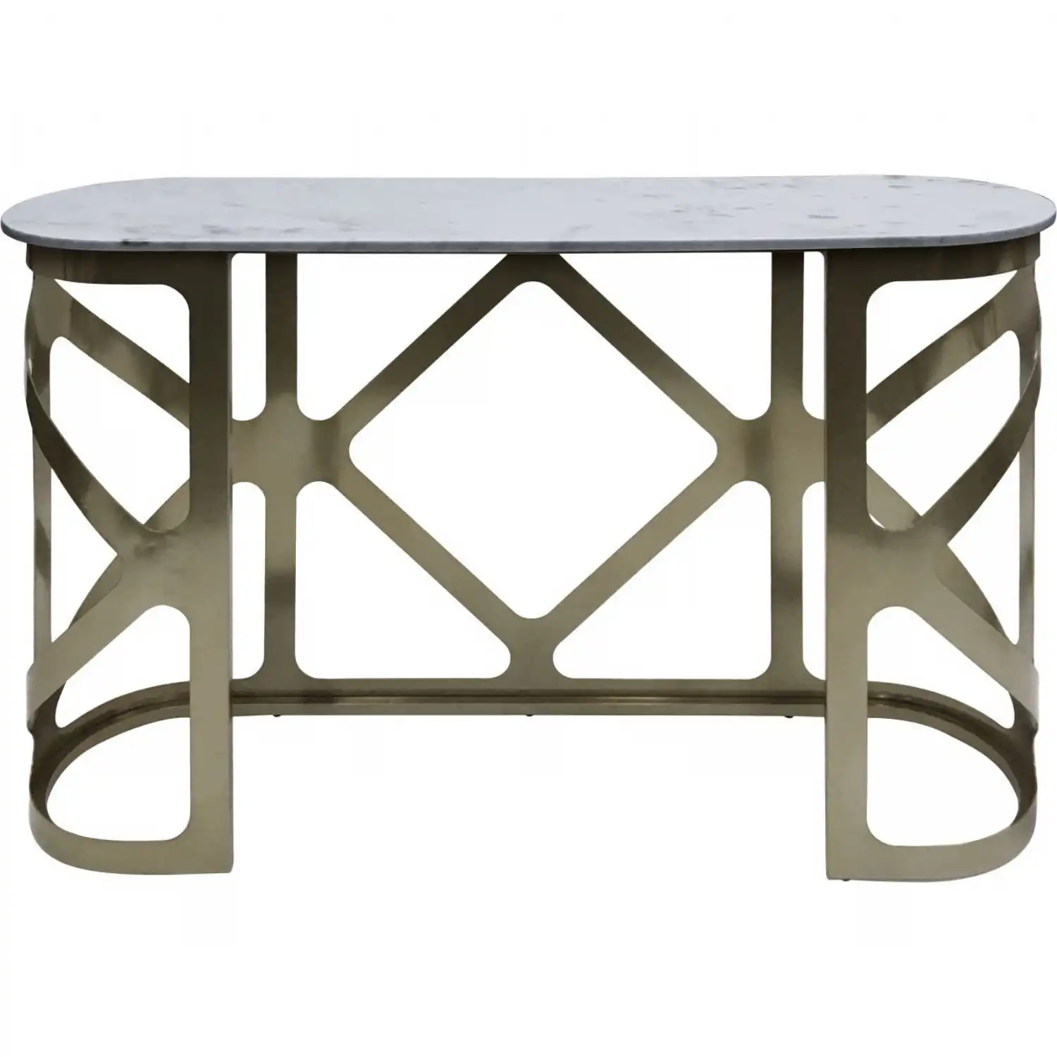 Black with Grey Marble Top Console Table