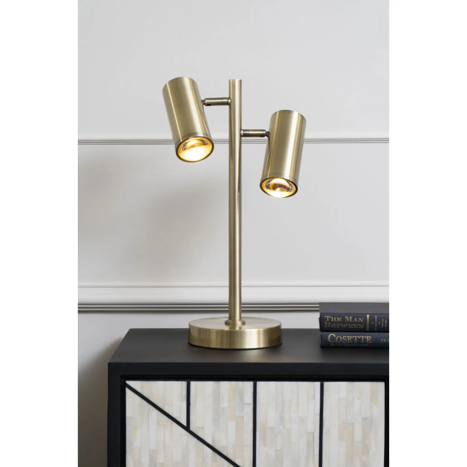 Bronze Metal Double Light Desk Lamp