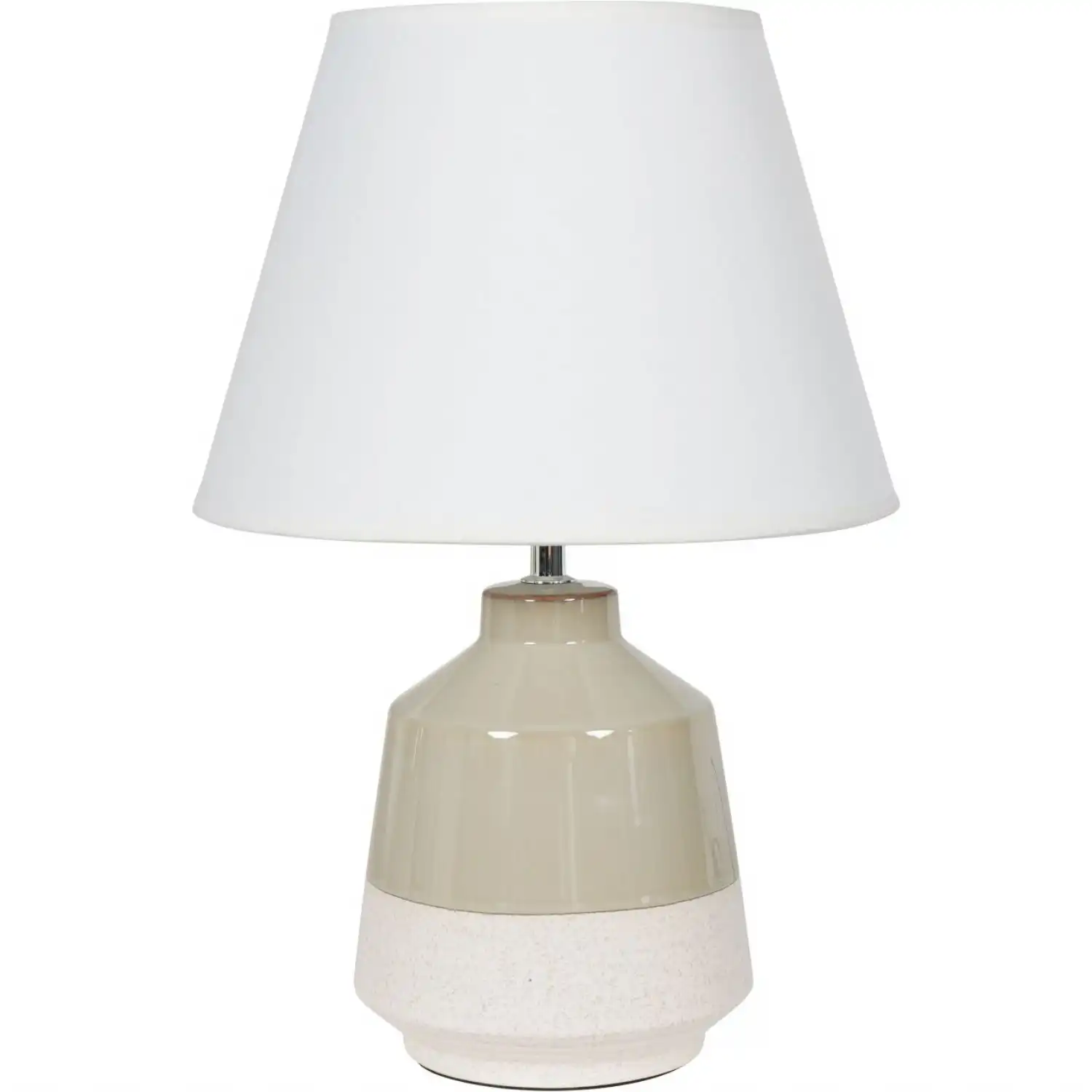 Green Dipped Glaze Table Lamp 44cm with Ivory Shade