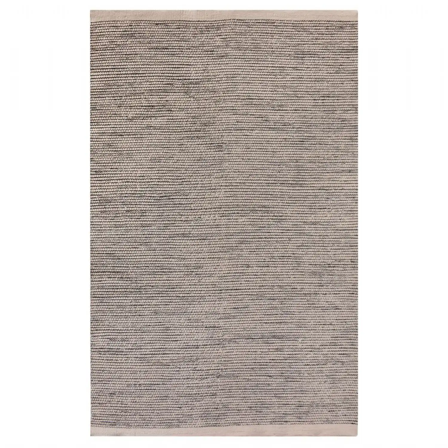 Hand Woven Ivory And Charcoal 160x230cm Wool Rug