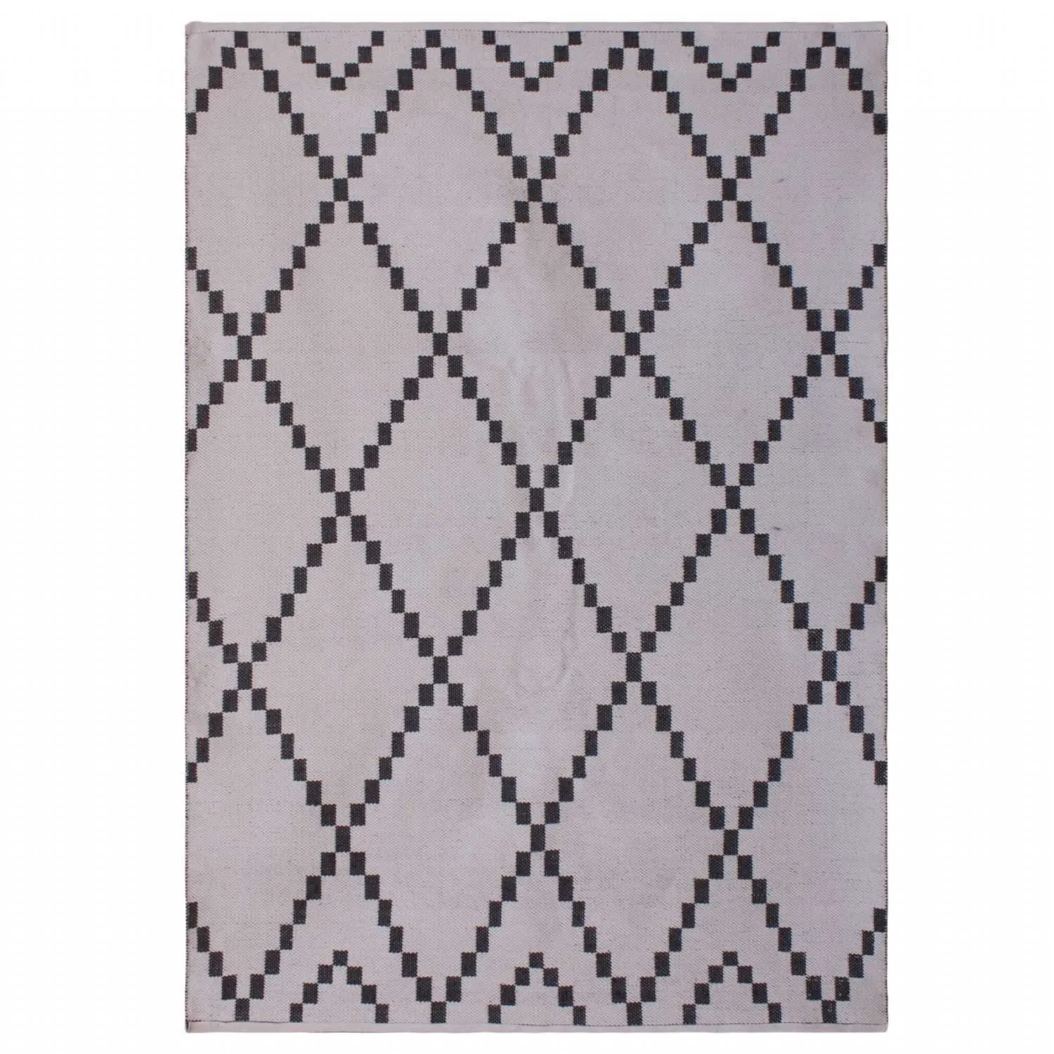 Laridel Jacquard Woven Charcoal And Ivory 160x230cm PET Rug
