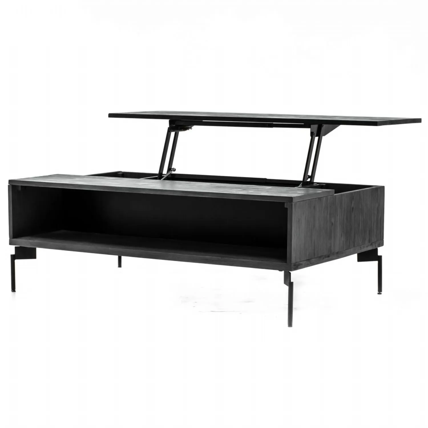Bronks Black Acacia Coffee Table with Motion Top Mechanism