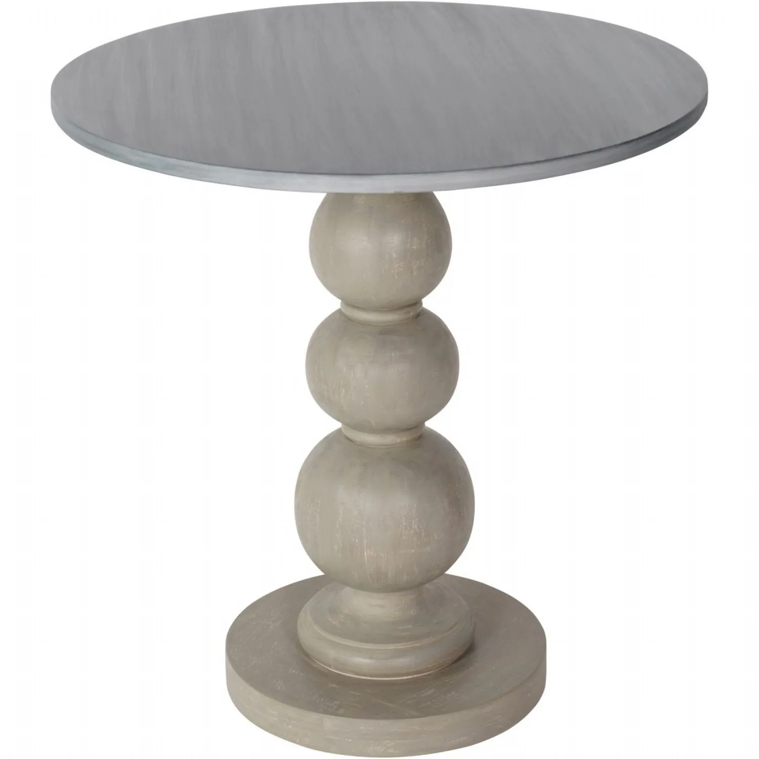 Grey Washed Wooden Pedestal Base 60cm Side Table