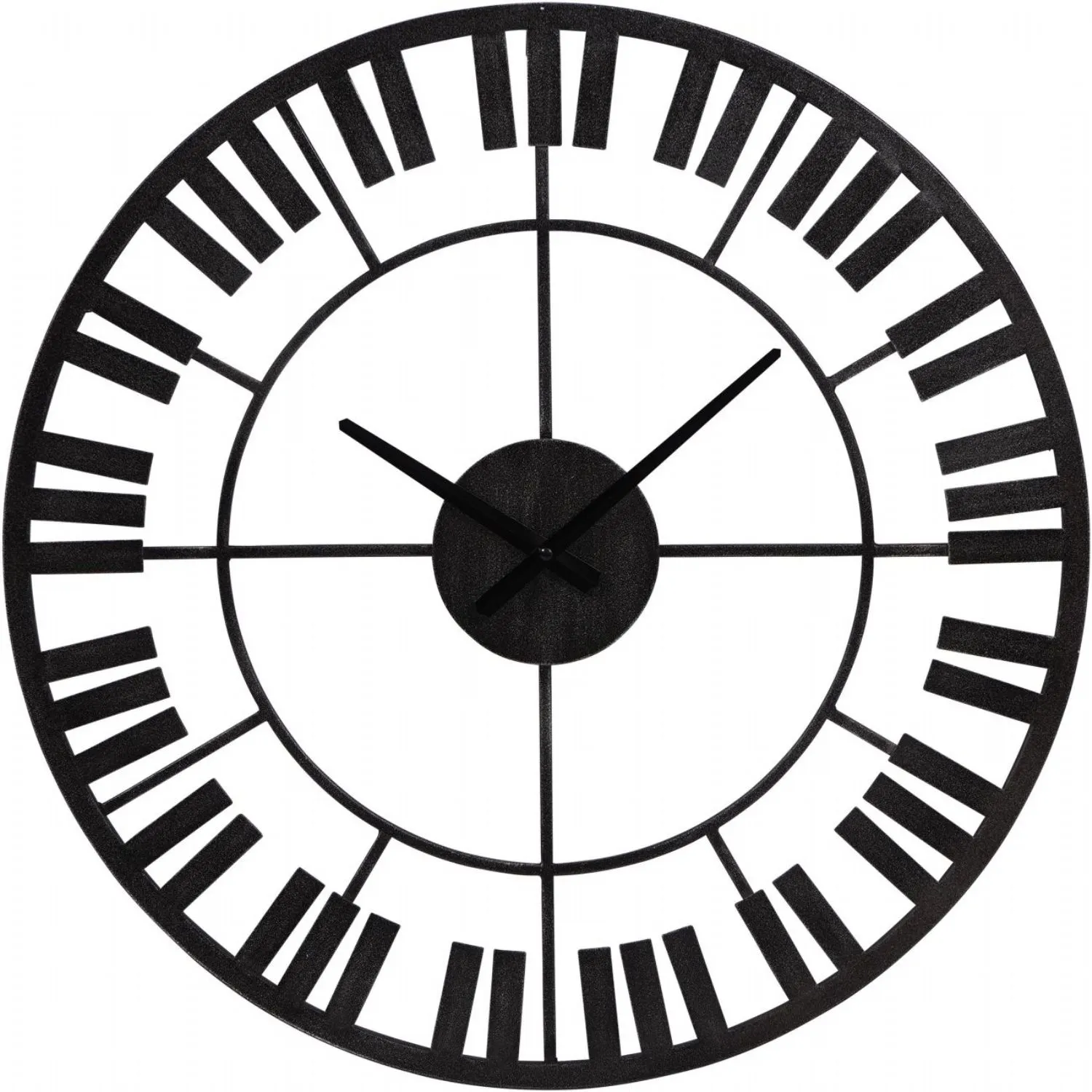 Piano Skeleton Outdoor Metal Wall Clock
