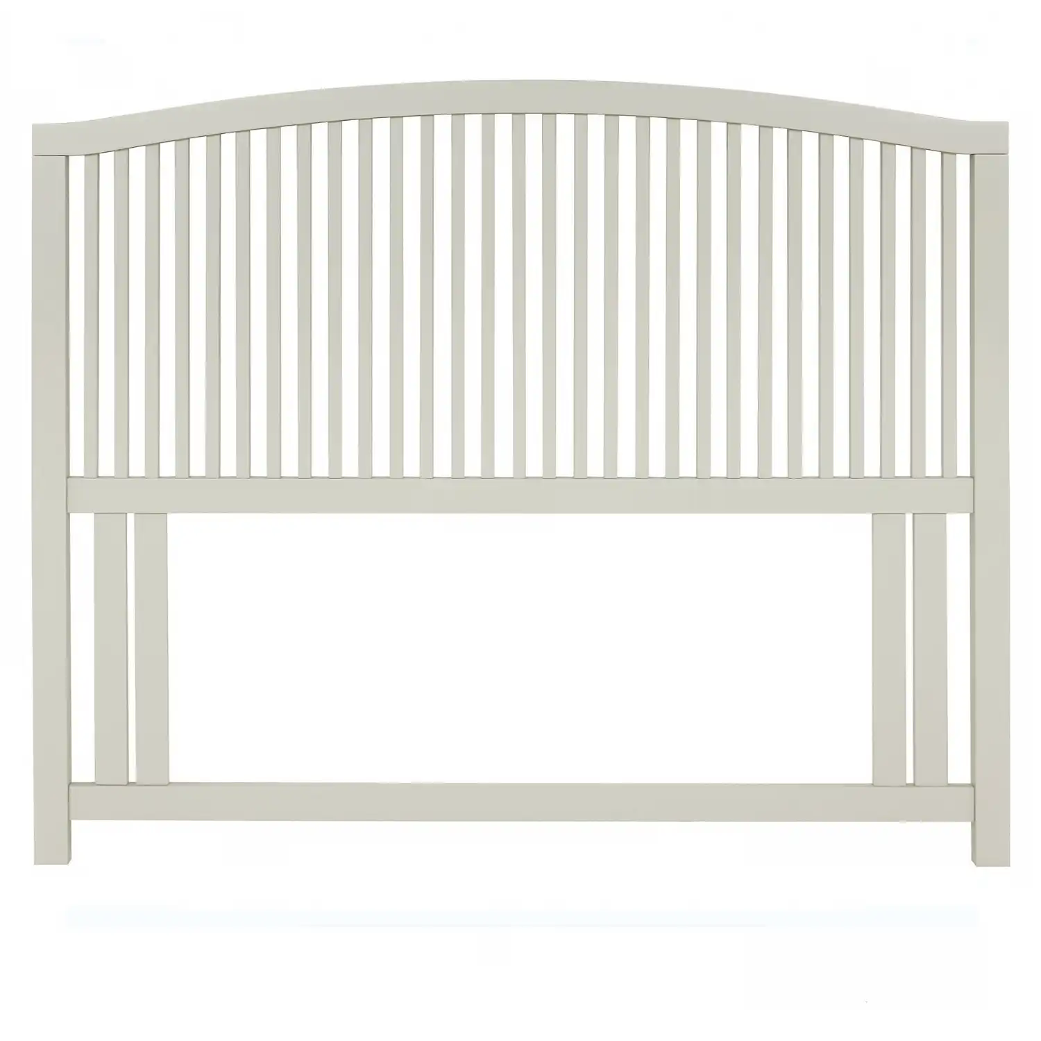 Grey Painted Wood Slatted Arched Headboard Small Double 4ft