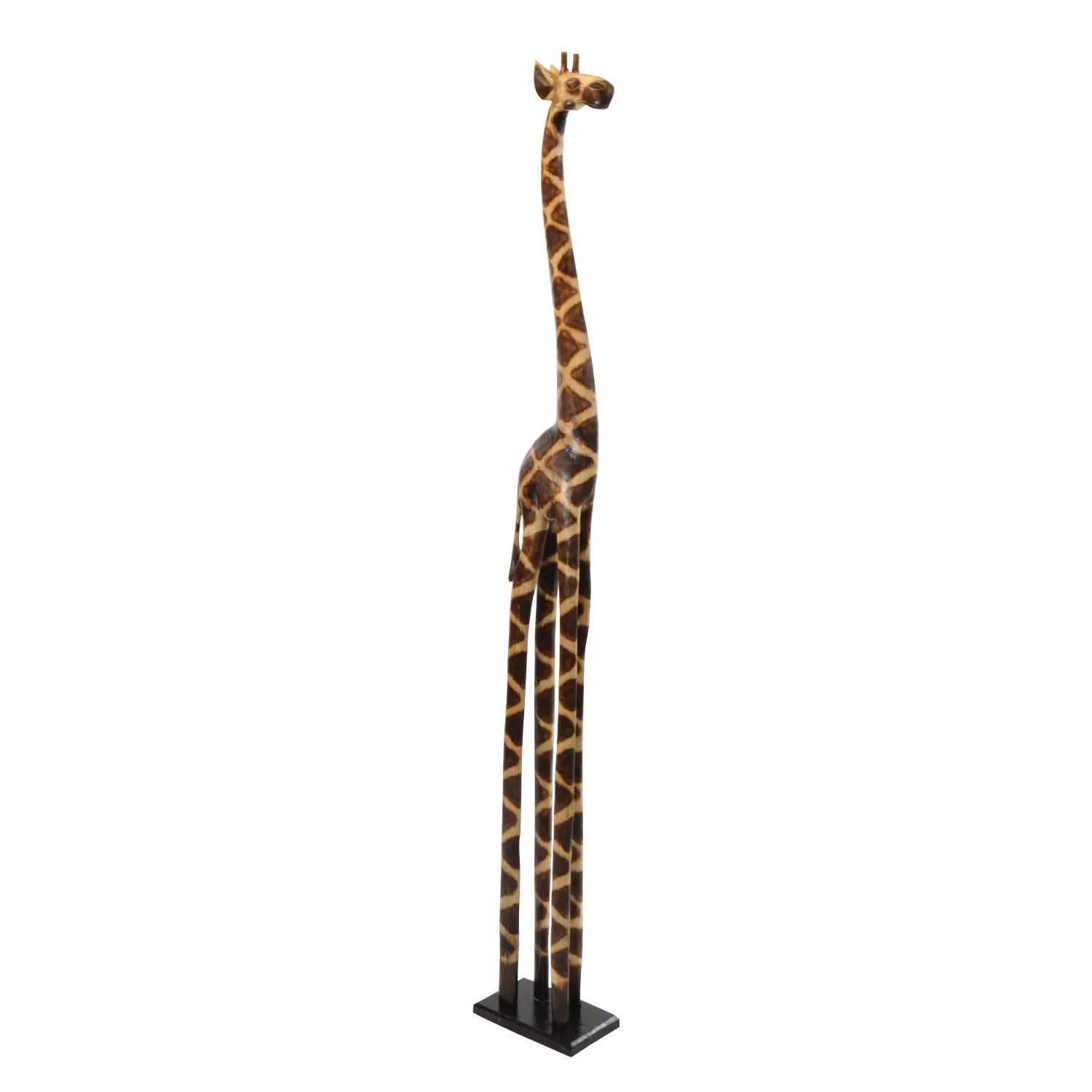 Large Wooden Hand Carved Giraffe 200cm Tall