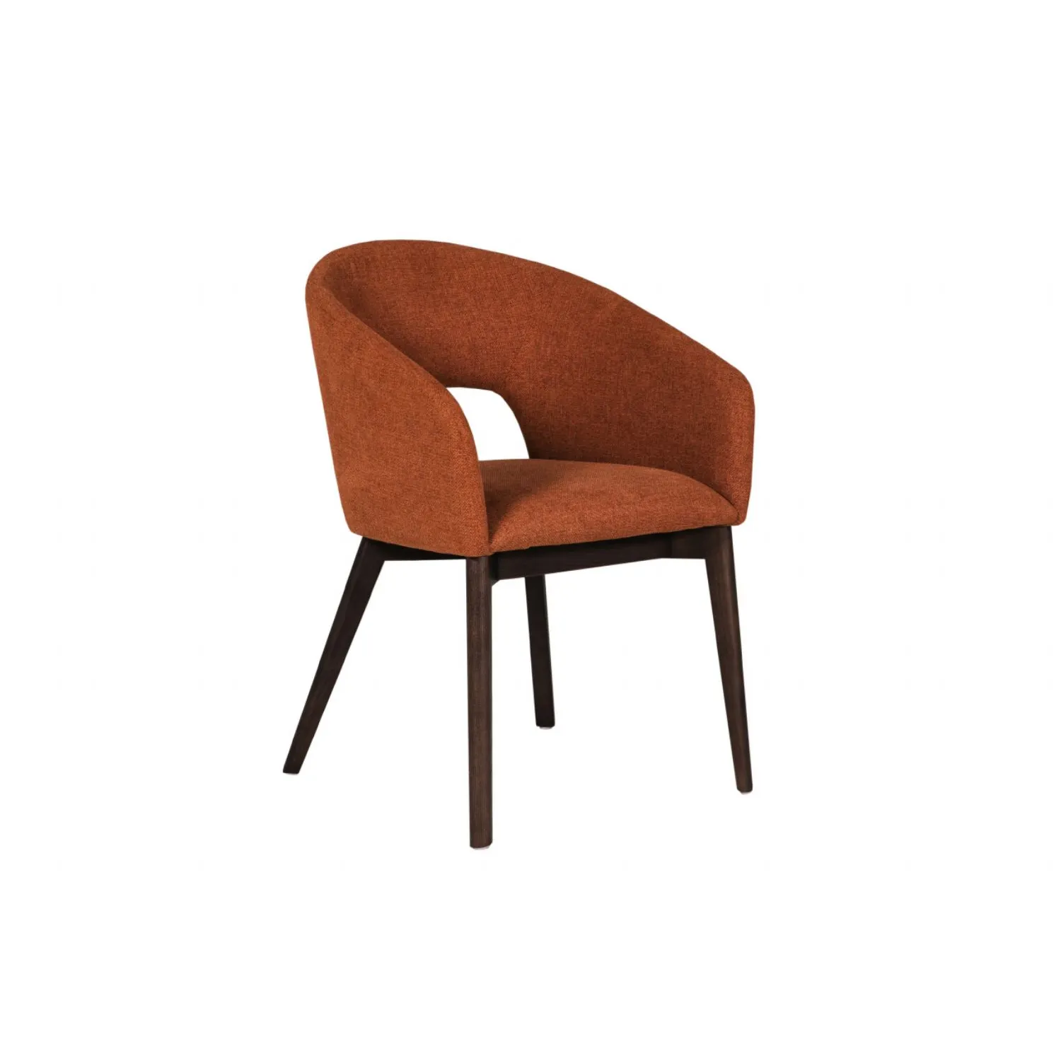 Rust Orange Fabric Dining Chair