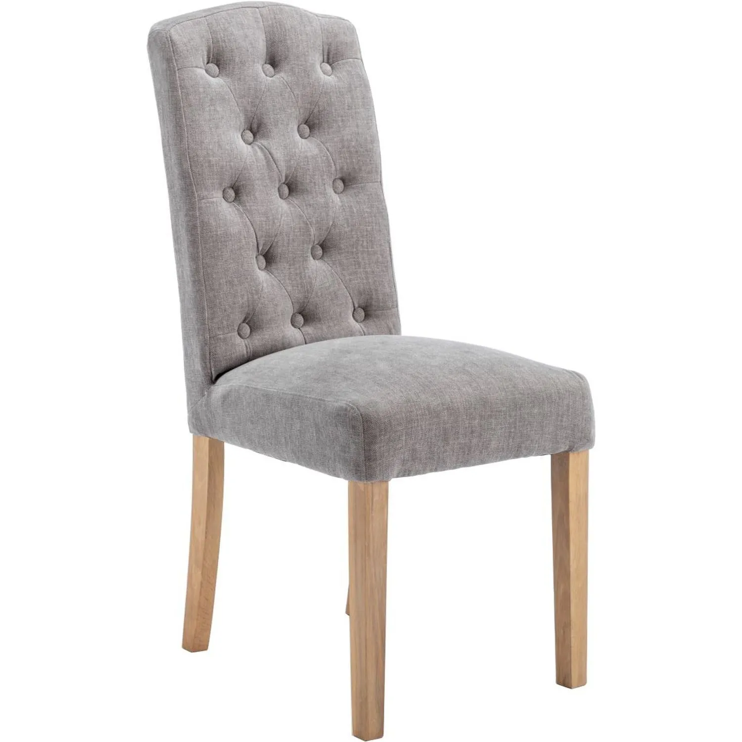 The Chair Collection Button Back Dining Chair Grey