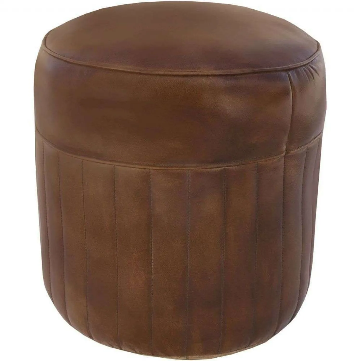 The Chair Collection Leather Pouf