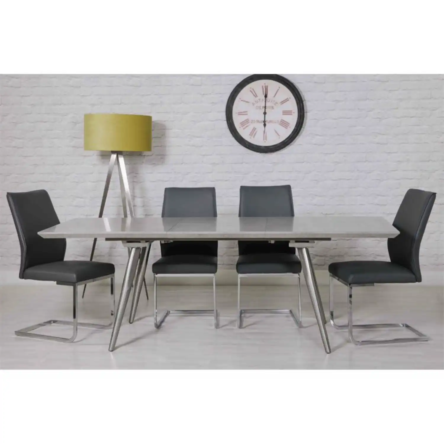 Industrial Concrete Effect Smart Top Extending Dining Table