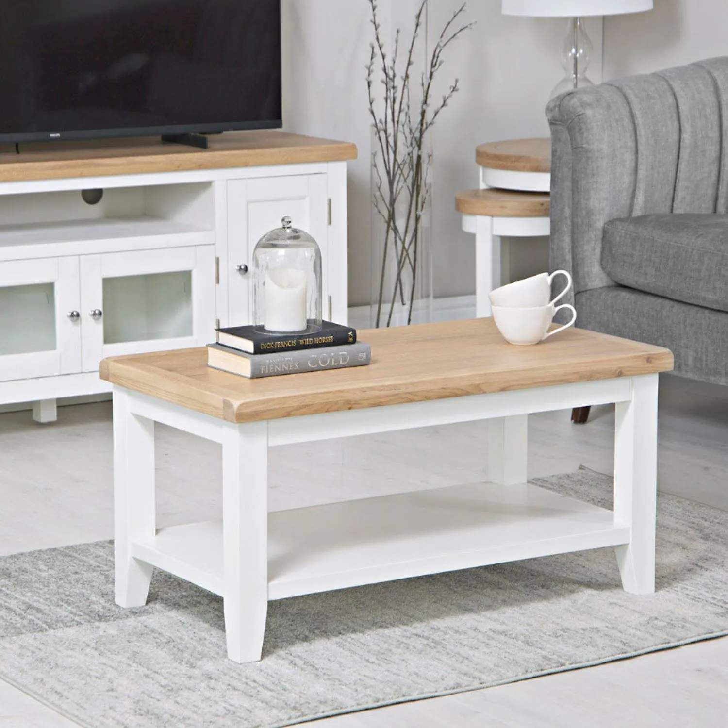 EA Dining White Small Coffee Table