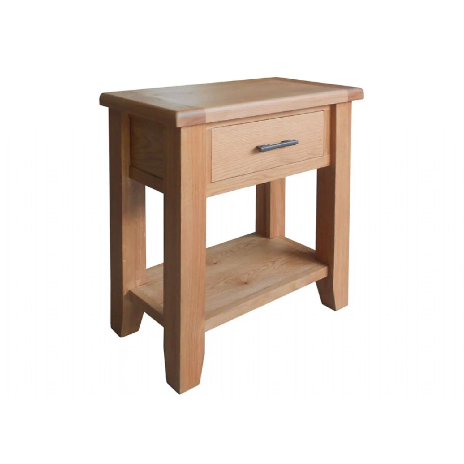 Solid Oak 1 Drawer Console Table