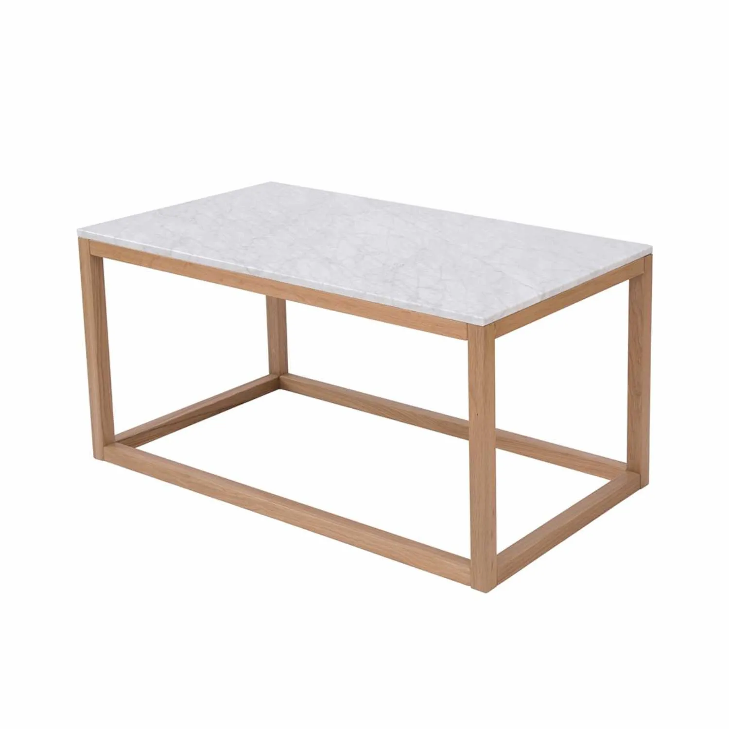 Harlow Coffee Table Oak white Marble Top