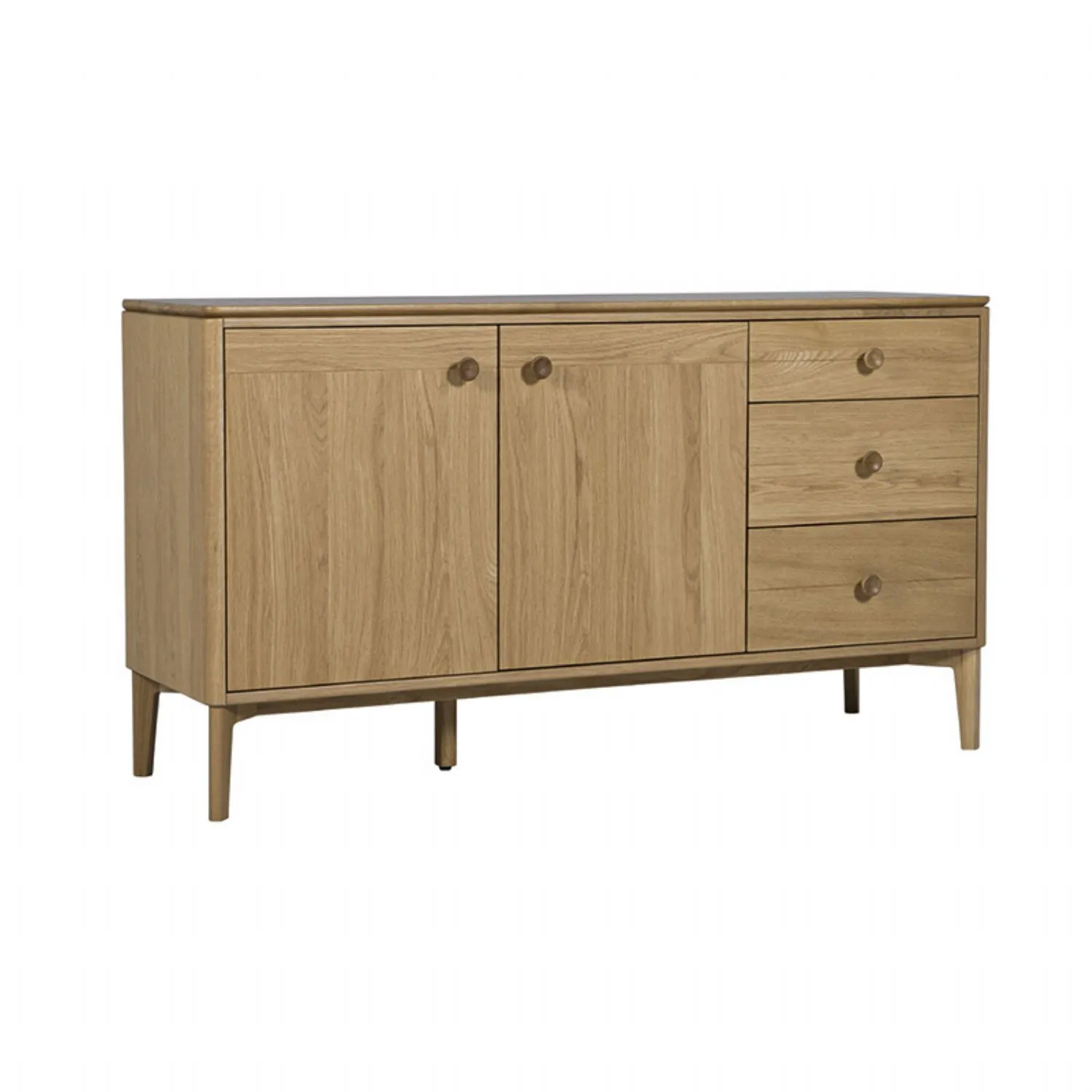 Natural Oak Large 2 Door Sideboard with 3 Drawers