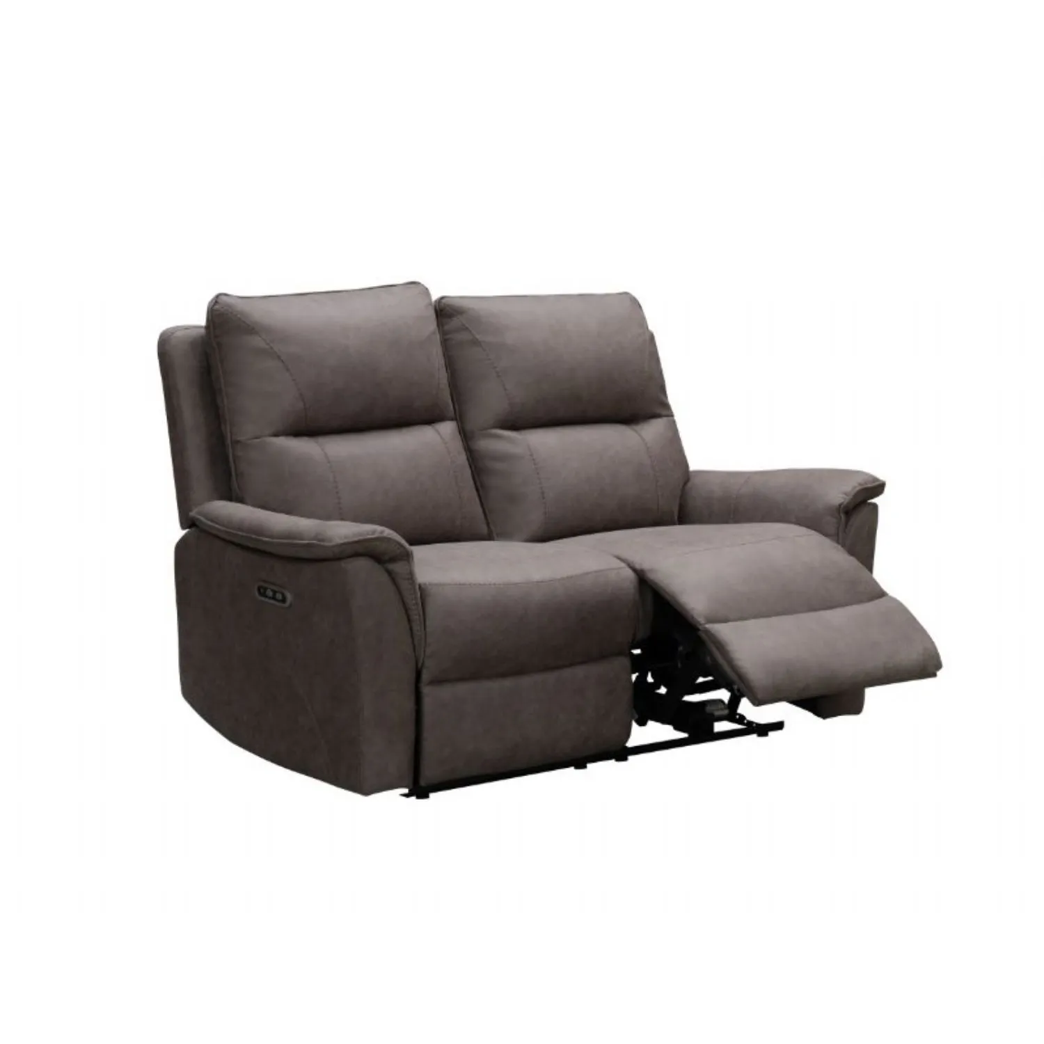 Modern Truffle Fabric 2 Seater Electric Reclining Sofa