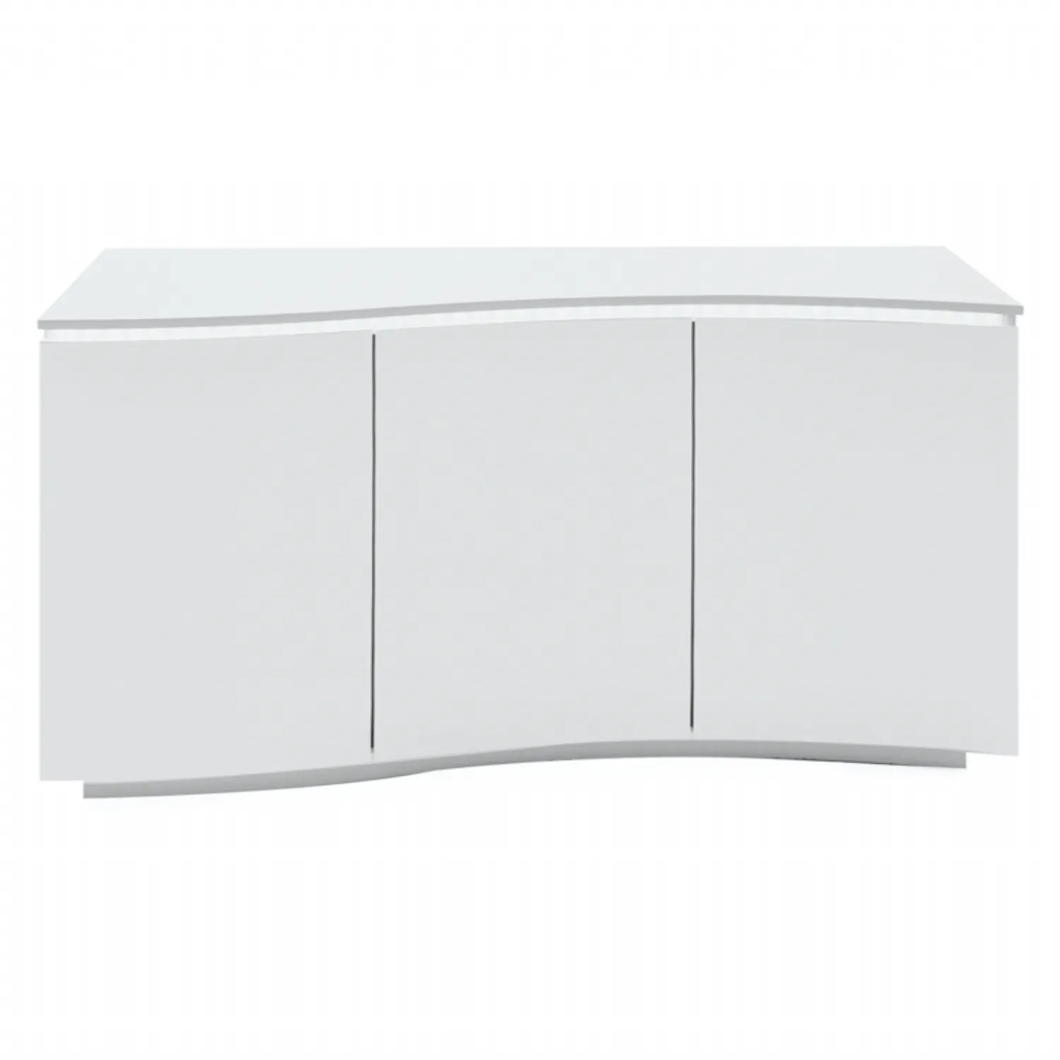 White High Gloss Curved Sideboard with LED Lights