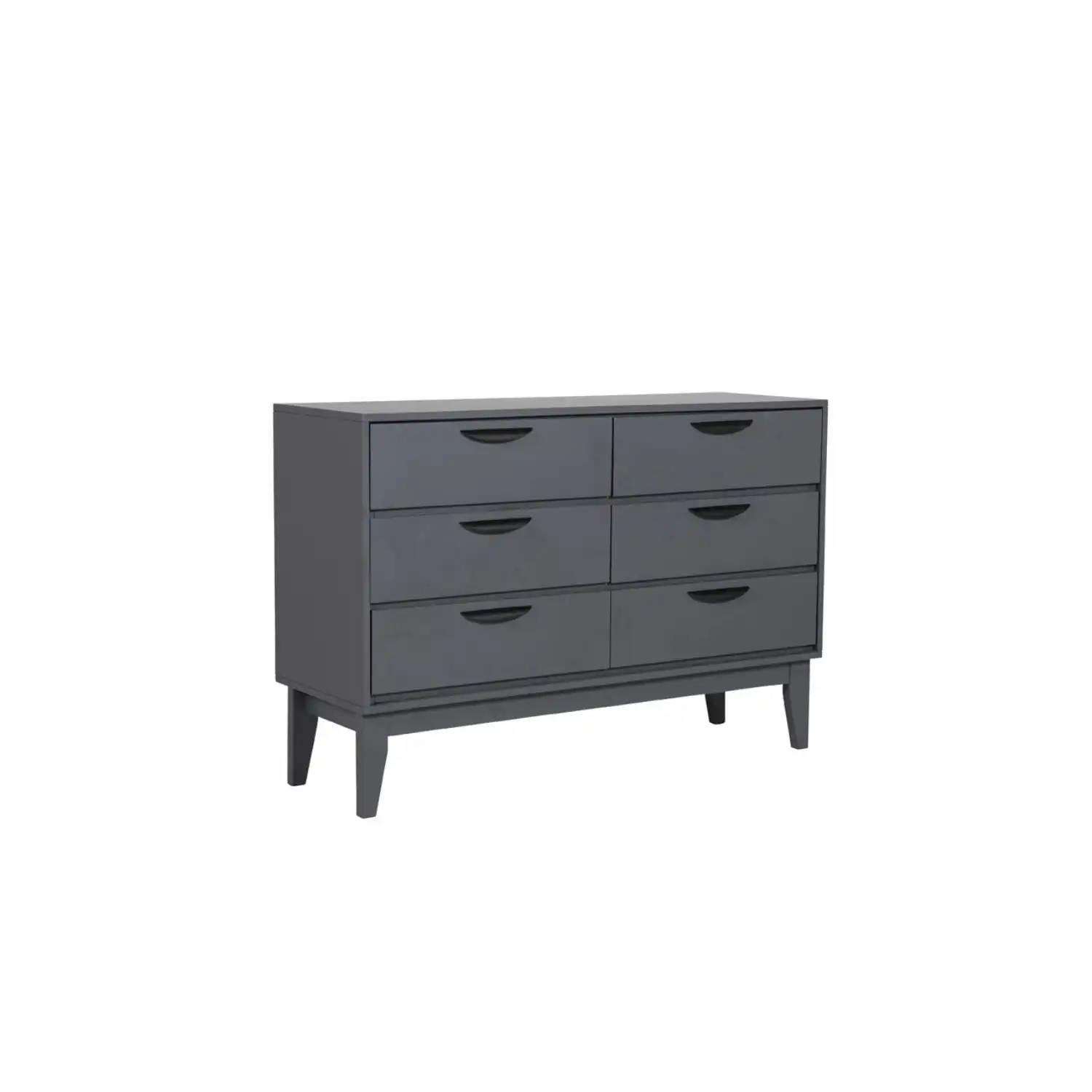 Chest 6 Drawers Grey