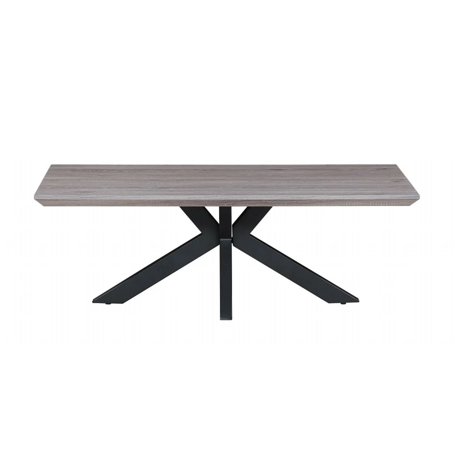 Grey Finish Wood Effect Top Coffee Table Spider Base