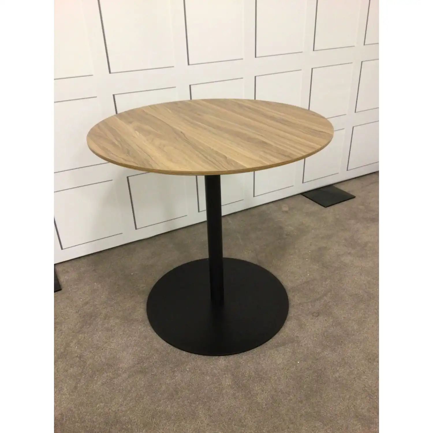 Small Round Dining Table Grey Base Scratch Resistant Top