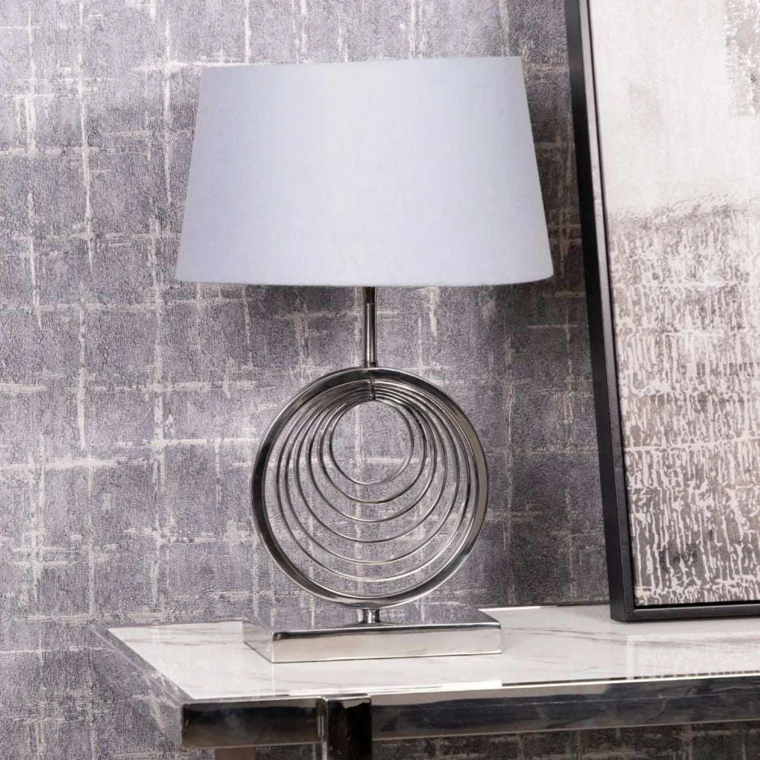 Mint Homeware Table Lamp Mid Grey Shade