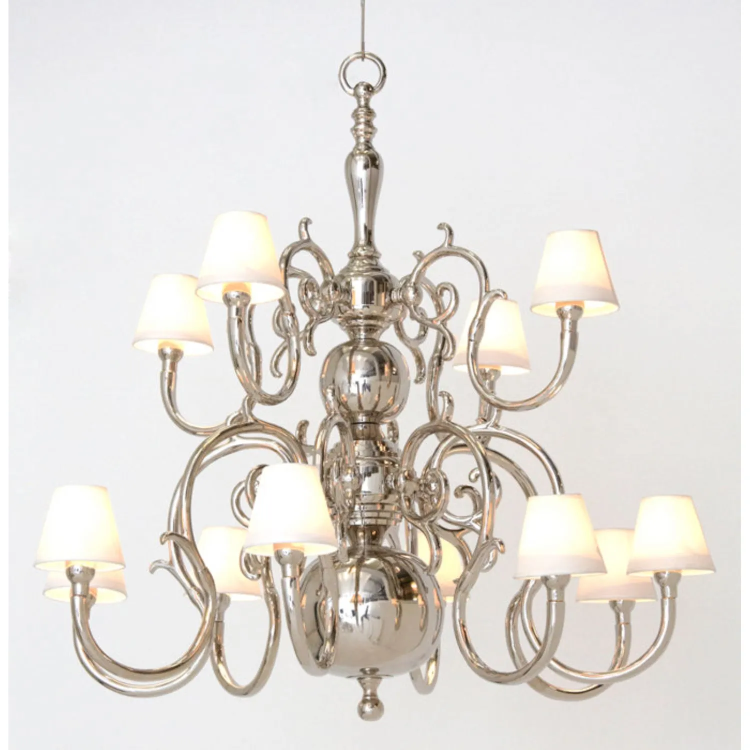 MLP 30 Chandelier Nickel with White Shades