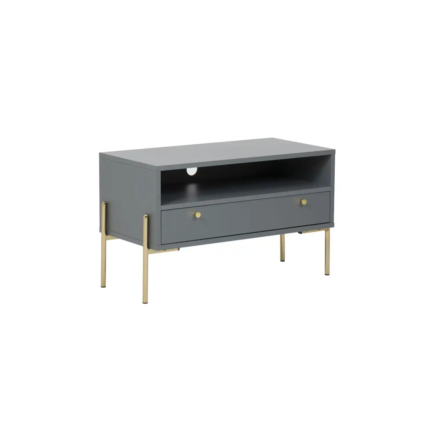 TV Unit 800 Grey and Gold