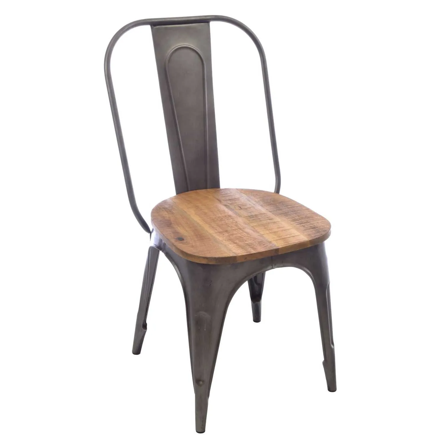 Solid Wood Dining Chair Metal Legs